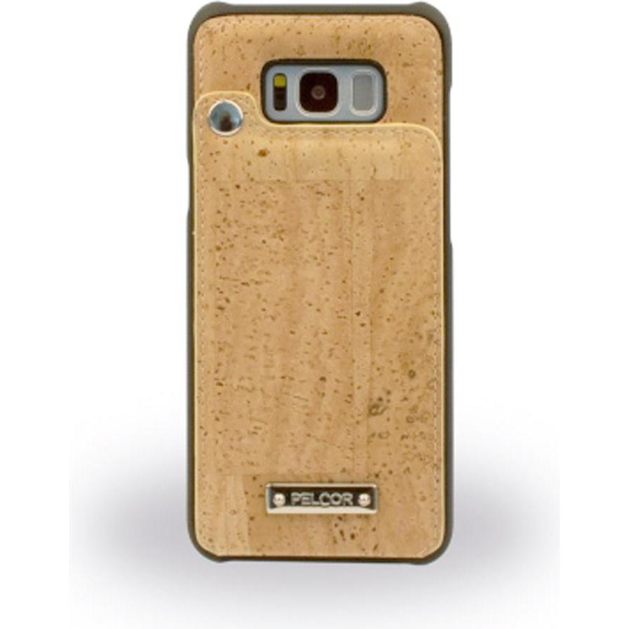 Pelcor Kork Flip Cover (Samsung Galaxy S8+), Smartphone Hülle, Schwarz