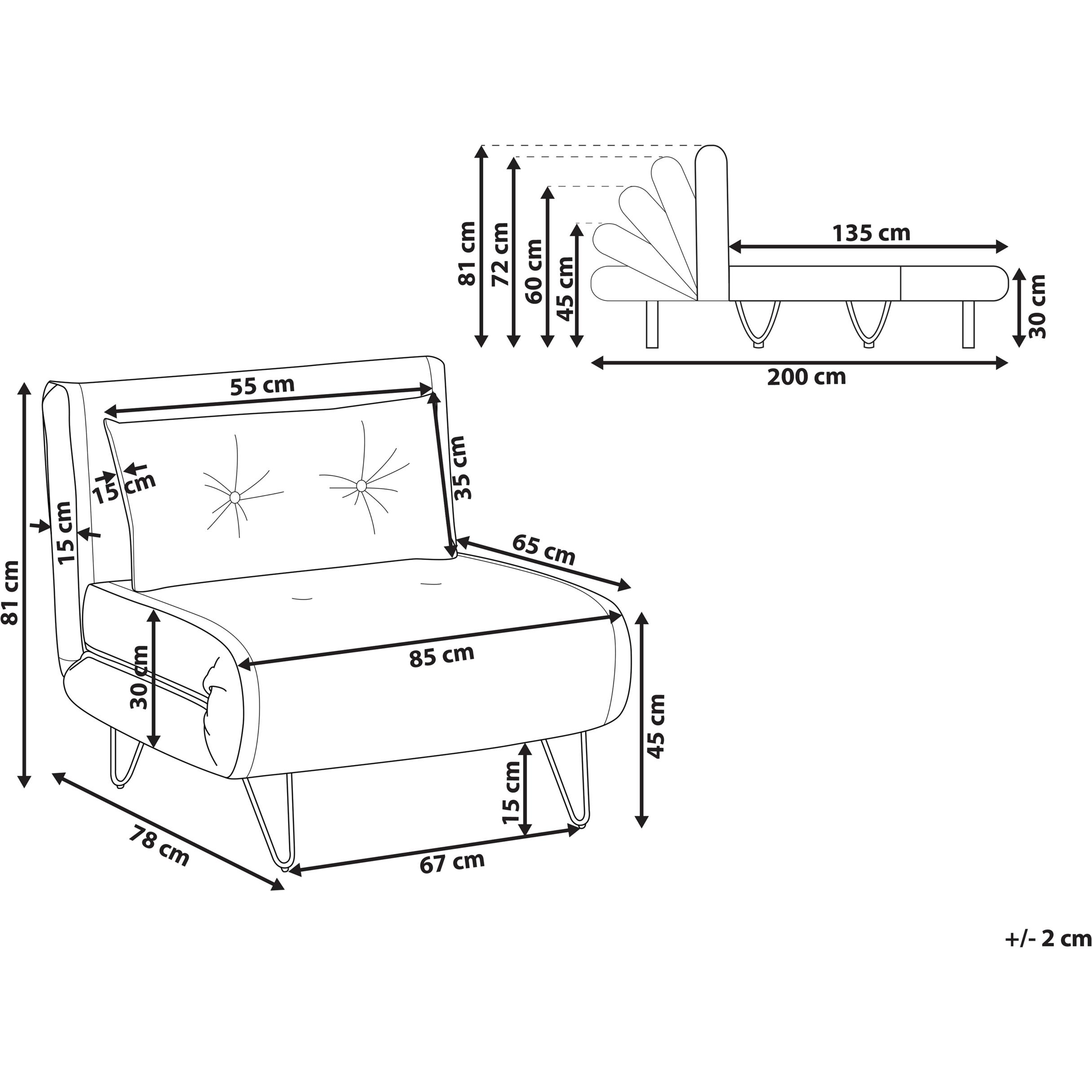 Thumbnail - Beliani, Sofa, Vestfold (2-Sitzer)