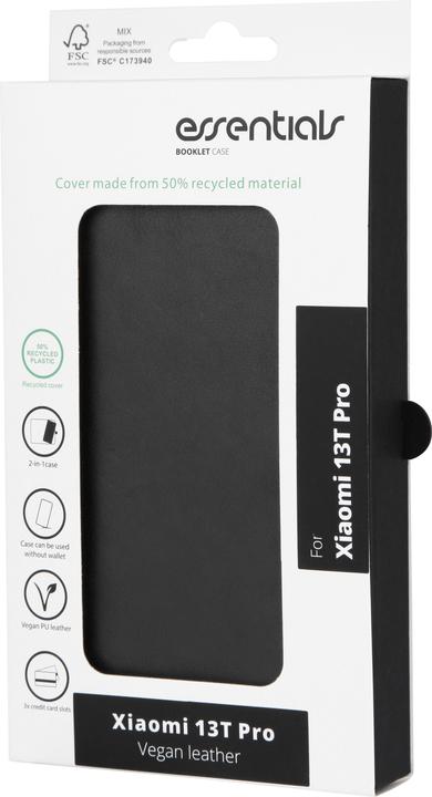 Actual product image Essentials Xiaomi 13T Pro PU wallet, 3 cards, black (Xiaomi 13T Pro)