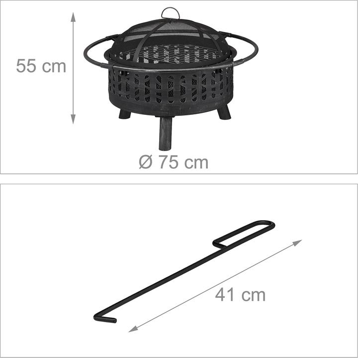 Actual product image Relaxdays Fire bowl (75 cm)