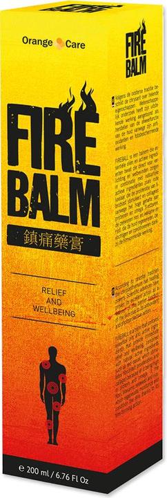 Orange Care Baume de feu 200ml Baume du tigre pour les douleurs musculaires Baume relaxant pour les muscles (1 x, 200 ml, 180 g)