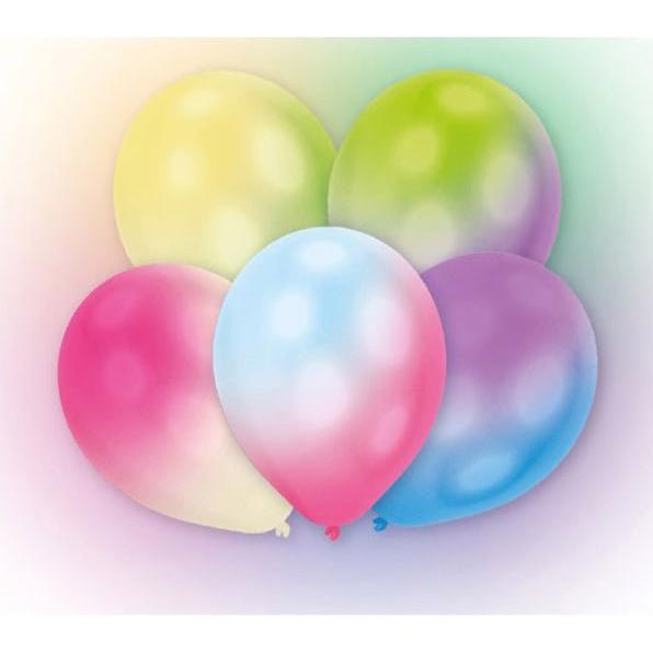 Magni 9901049 - 5 LED Latexballons, circa 28 cm, Geburtstag, Party, Heliumballon