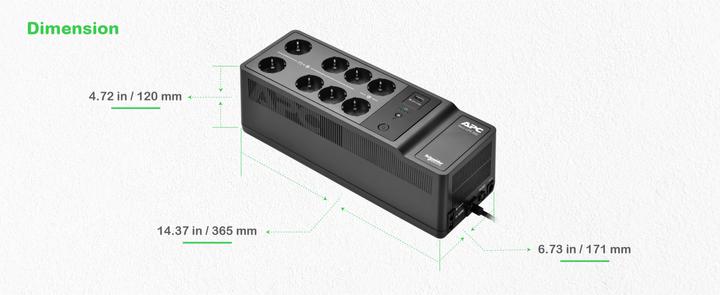 Actual product image APC Back-UPS (500 VA, 300 W, Standby UPS)