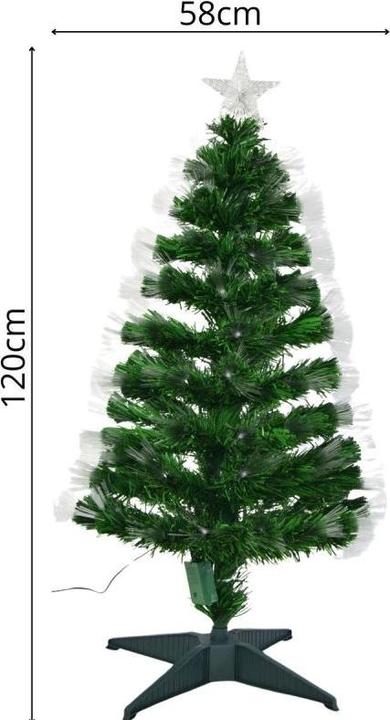 Nenurodyta Decorazione natalizia CHOINKA DEKORACYJNA ŚWIATŁOWODOWA CIEPŁY BIAŁY 120CM