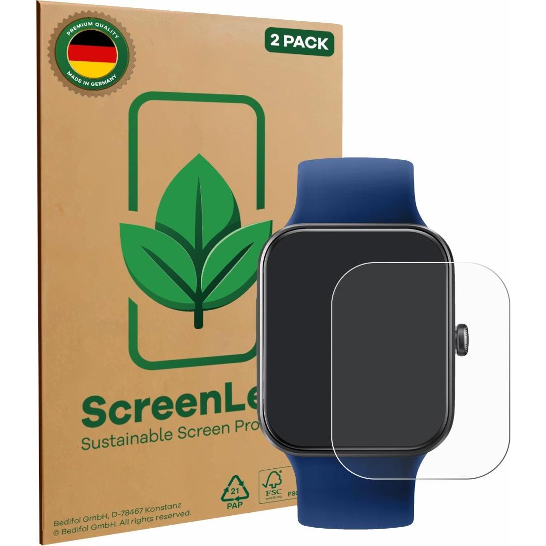 ScreenLeaf Pellicola protettiva, Proteggi Schermo Sostenibili, Clear, Antigraffio, Pellicola protettiva per smartwatch, Trasparente
