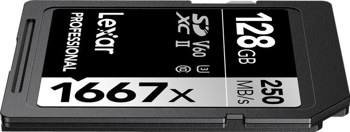 Actual product image Lexar Professional 1667x (128 GB, SDXC, U3, UHS-II)