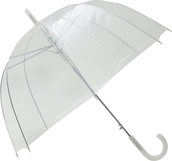 Produktbild Smati Transparenter/Durchsichtiger Regenschirm mit weissem Griff/Hochzeitsschirm