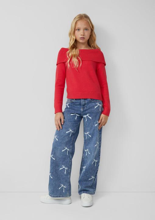 Produktbild s.Oliver Strickpullover Strick-Pullover mit Off-Shoulder-Ausschnitt (134, 140)