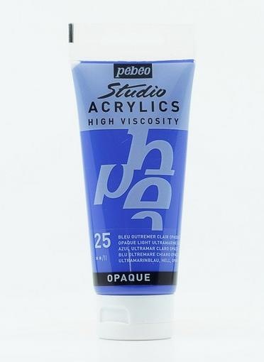 Actual product image Pebeo Studio Acrylics Fine Acrylic (Ultramarine Blue Light, 100 ml)