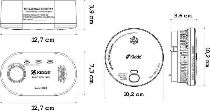 Actual product image Kidde KID-DSR-K5-PL Rauch- und Kohlenmonoxidmelder Set