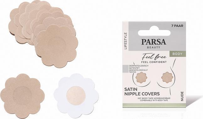 Produktbild Parsa Beauty Parsa - Satin Nipple Covers 7 pcs - Nude (7er Pack, One Size)