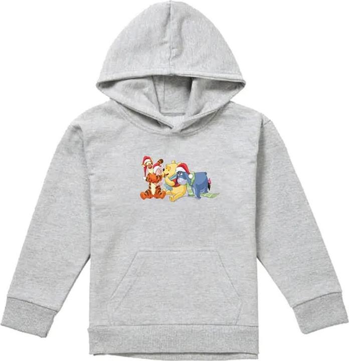 Produktbild Winnie the Pooh Kapuzenpullover meliert weihnachtliches Design (128)