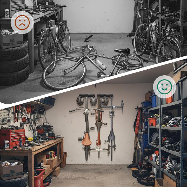 Actual product image Relaxdays Fahrrad Wandhalterung mit Schiene