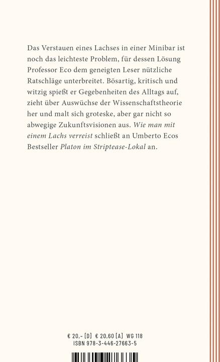 Immagine prodotto Wie man mit einem Lachs verreist und andere nützliche Ratschläge (Tedesco, Burkhart Kroeber, Günter Memmert, Umberto Eco, 1993)