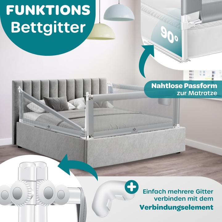 Actual product image Kesser Bed Rail, Light Grey 150cm
