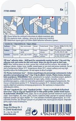 Actual product image tesa Powerstrips for tiles & metal, 3kg holding power, 6x double-sided adhesive strips