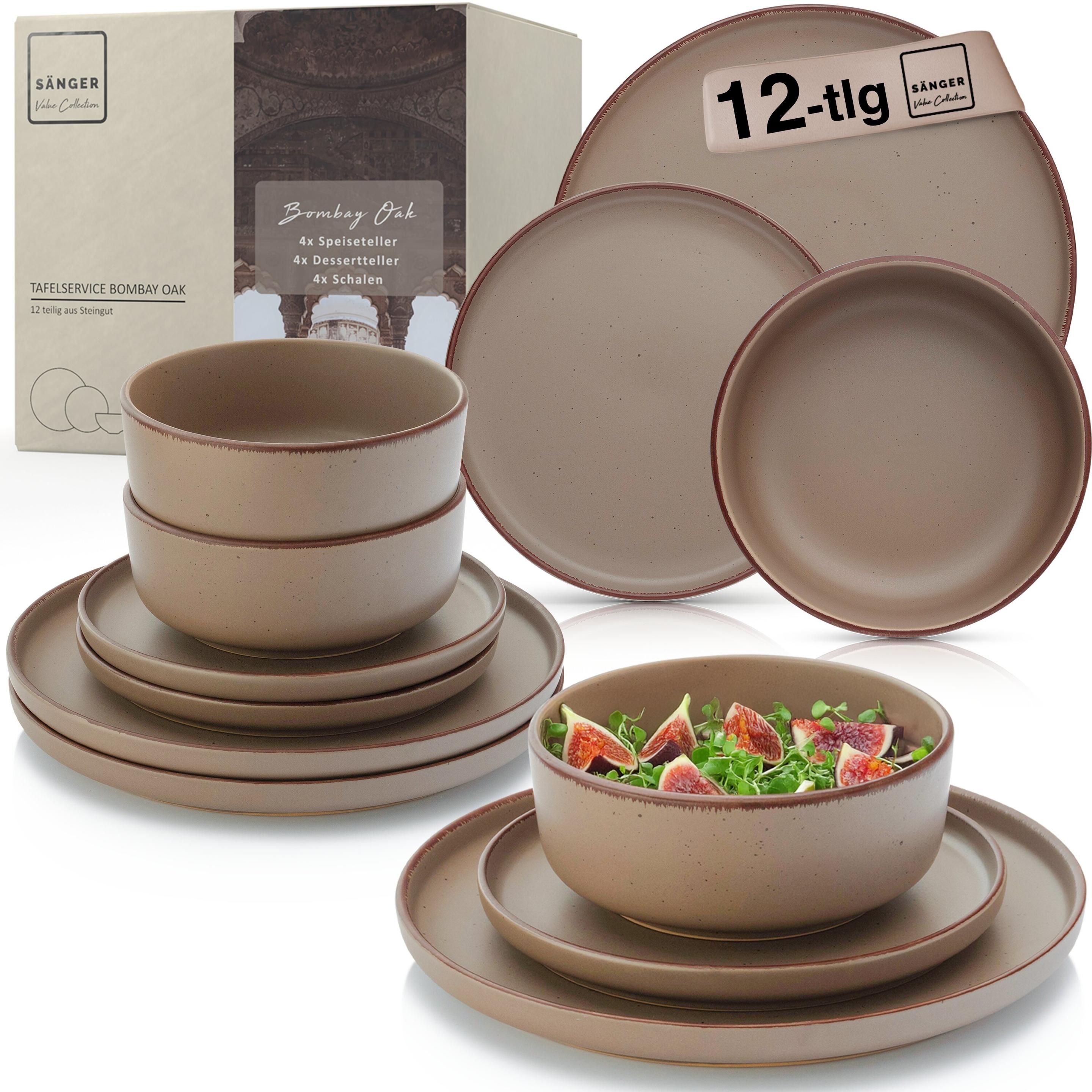 Sänger, Geschirrset, Tafelservice Bombay Oak (12 Stück)