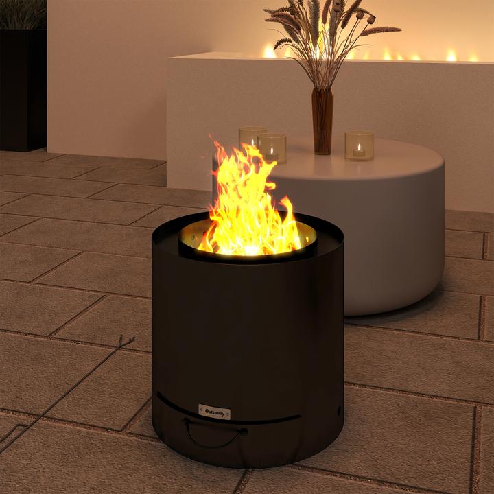 Produktbild Outsunny Feuerschale Stahl Schwarz (45 cm)