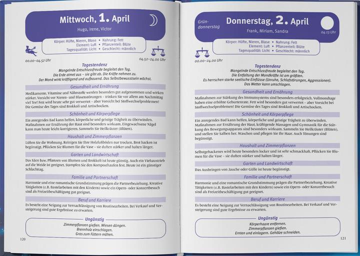Actual product image Heyne Ludwig Taschenkalender Der grosse Mondkalender Tag für Tag (A5)