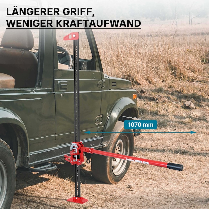 Actual product image Wiltec Wagenheber 60" 3000kg bis 135cm Offroad Farm Jack Geländewagen Stockwinde