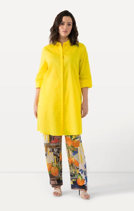 Produktbild Ulla Popken Longbluse, Leinenmix, A-Linie, Hemdkragen, 3/4-Arm (42, 44)
