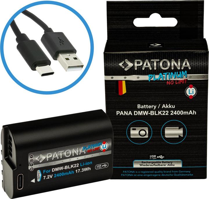 Actual product image Patona DMW-BLK22 (Camera battery)