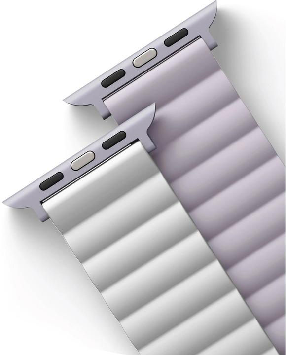 Produktbild Uniq pasek Revix Apple Watch Series 4/5/6/7/8/SE/SE2 38/40/41mm. Reversible Magnetic lilak-bia?y/lil (Silikon)