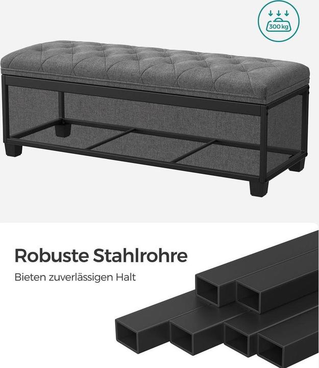 Produktbild Songmics Sitztruhe Ottomane mit Stauraum 110 x 40 cm (110 cm)