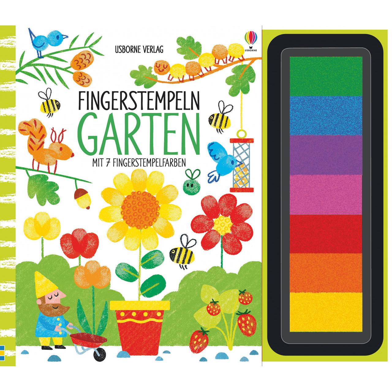 Usborne Publishing, Stempel, Fingerstempeln: Garten