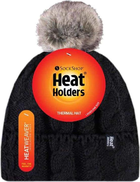 Image du produit Heat Holders Winter Fleece Beanie mit Pompon, Bunt Warm Mütze mit Bommel