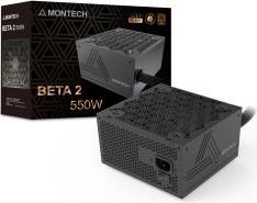 Actual product image Montech BETA 2 80 PLUS Bronze Netzteil, ATX 3.1 - 550 Watt, schwarz (550 W)