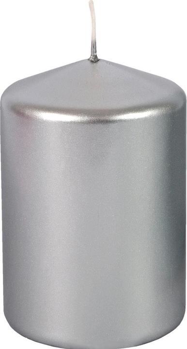 müller Kerzen Stumpenkerze - ca. 7 x 10 cm - silber (1 Stk.)