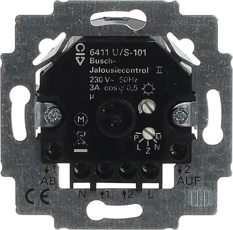 Productafbeelding Busch-Jaeger Inbouw rolluikbesturing II 6411U/S-101 met sensorevaluatie 2closers 690V