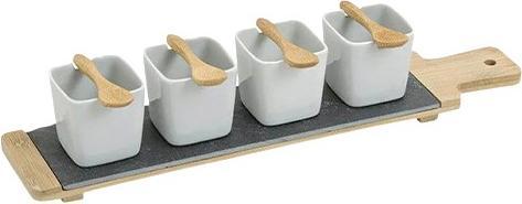 Produktbild Bekos Apero Set aus Bambus / Schiefer / Porzellan, 9-teilig