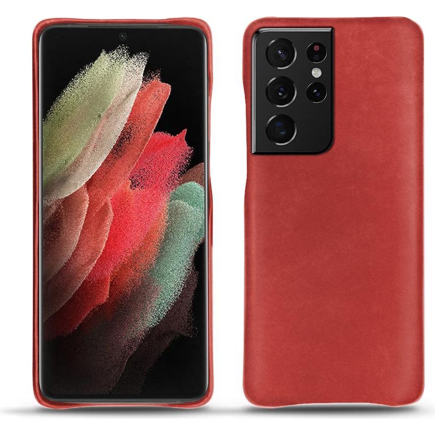 Noreve Lederschutzhülle (Samsung Galaxy S21 Ultra), Smartphone Hülle, Rot