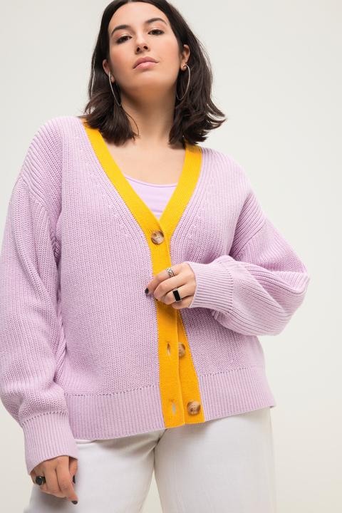 Produktbild Studio Untold Strickjacke, oversized, Colorblende, Langarm (58)