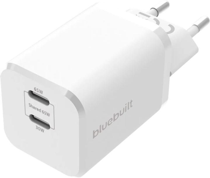 Produktbild Bluebuilt Netzteil mit 2 USB-C-Anschlüssen 65W Weiss (65 W, 2 Ports)