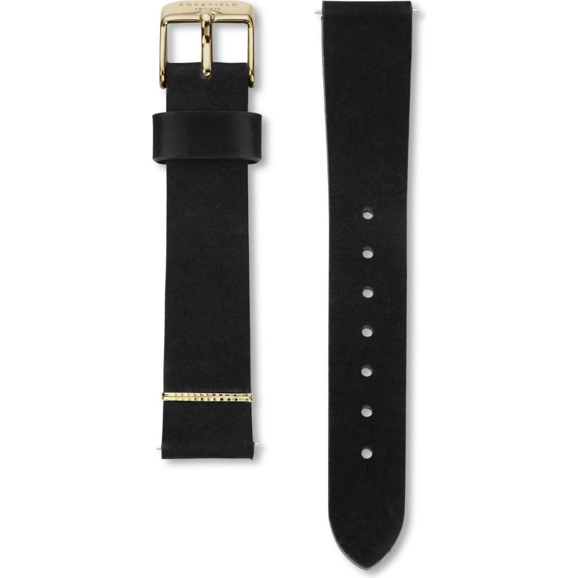 Rosefield West Village (16mm) (16 mm), Uhrenarmband, Schwarz