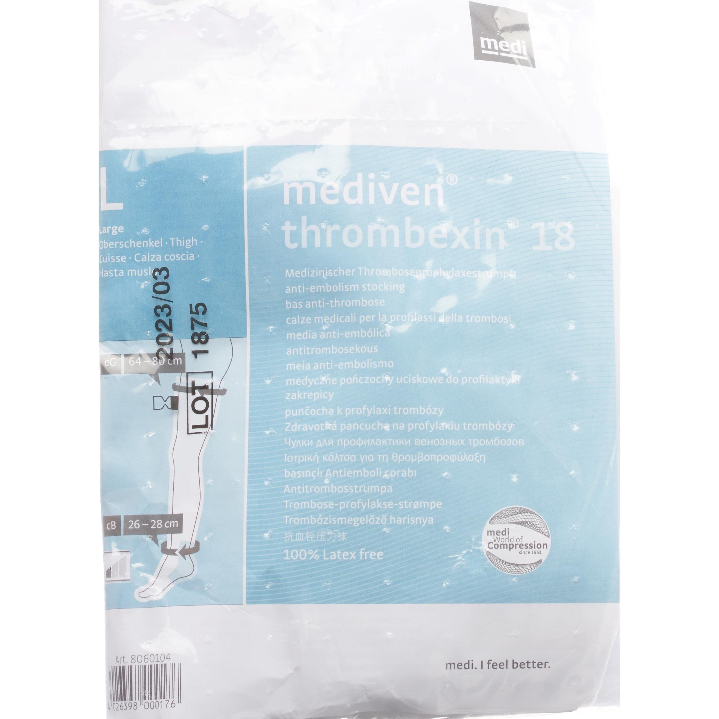 Mediven, Herren, Strümpfe, A-G Schenkelstrumpf Thrombex 18, (18 DEN, M)