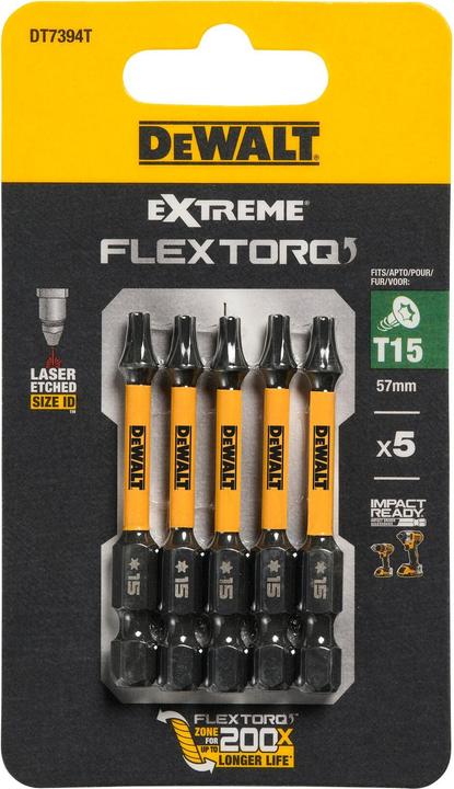 Actual product image DeWalt Screwdriver bit (T15)
