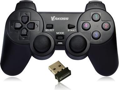 Actual product image Vakoss Gamepad Bezprzewodowy USB Z Funkcją Dual Shock Pc/Ps3 Tryb Cyfrowy I Analogowy Gp-4705bk (PC, PS3)