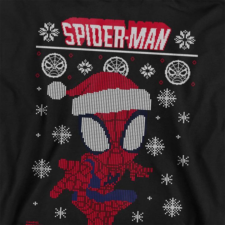 Produktbild Spiderman Kapuzenpullover meliert weihnachtliches Design (128)
