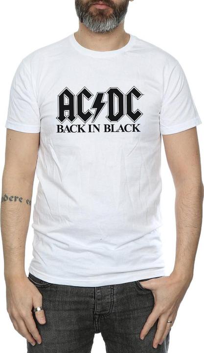 Actual product image AC/DC Mens Back in Black Logo T-Shirt (XL)