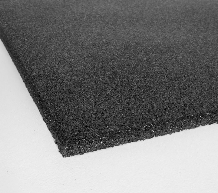 Actual product image Stockz Rubber floor "Standard Tiles Black" 100x100cm (2 cm)