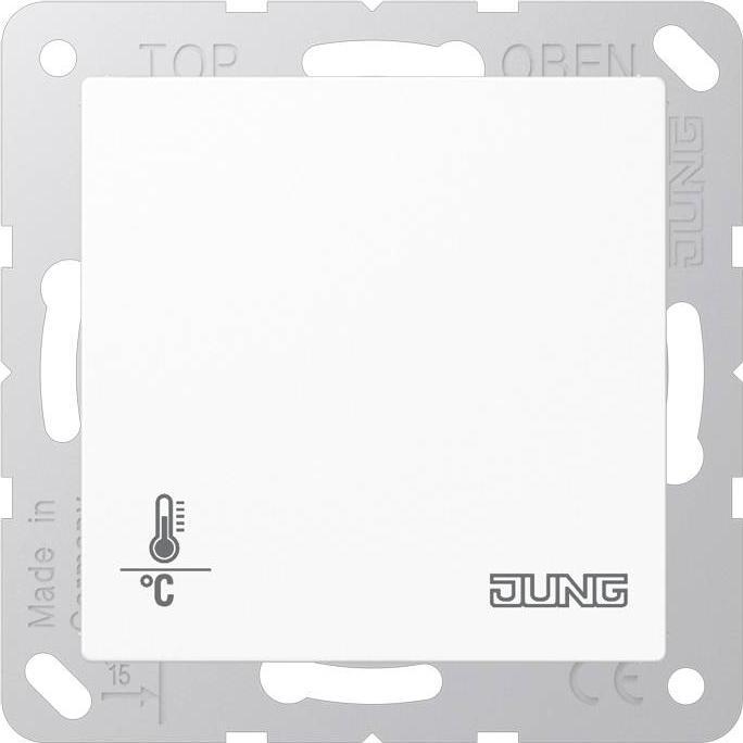 JUNG Raumtemperaturregler UP AS/A KNX aws glz A2178ORTSWW, Thermostat, Weiss
