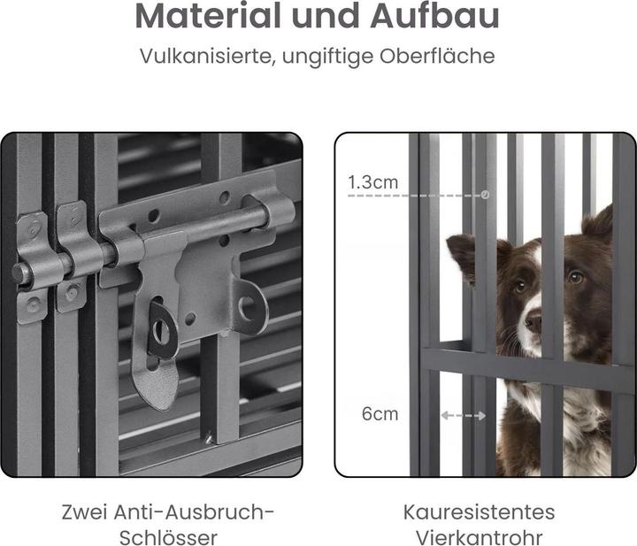 Immagine prodotto Hermex Hundekäfig Grösse XL Hundebox Haustierkäfig Indoor-Käfig Metallkäfig (Gabbia per cani)