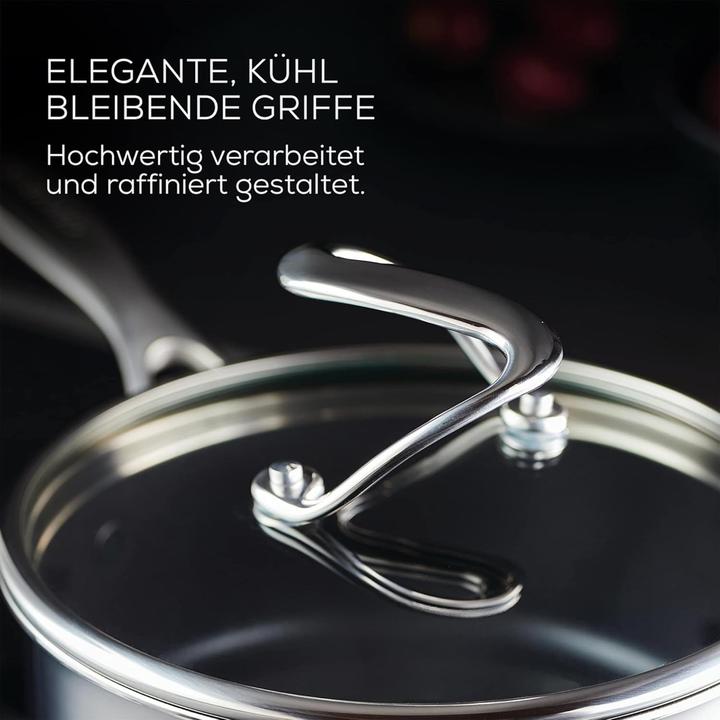 Produktbild Circulon Induktionsgeeignetes 5-teiliges Kochset mit kühlen Griffen und Metallschaber (Bratpfanne, Kochtopf, Edelstahl)