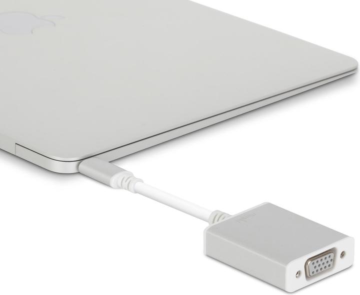 Actual product image Moshi USB-C to VGA adapter - Silver (USB-C, 1.30 cm)