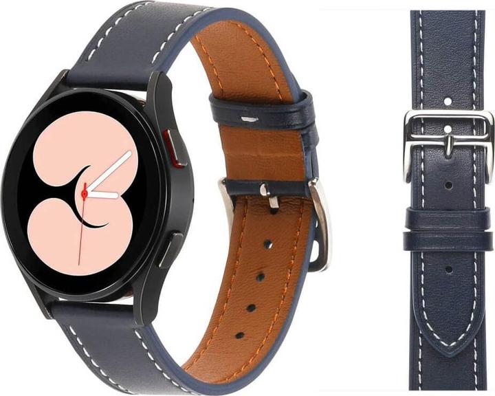 Actual product image Cover-Discount Galaxy Watch 5 - leather strap dark blue (Faux leather)