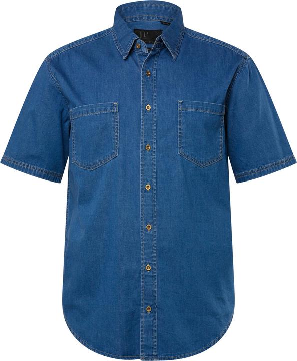 Produktbild JP1880 Denimhemd, Denim, Halbarm, Modern Fit Passform, Kent Kragen, bis Gr. 8XL (XXL)